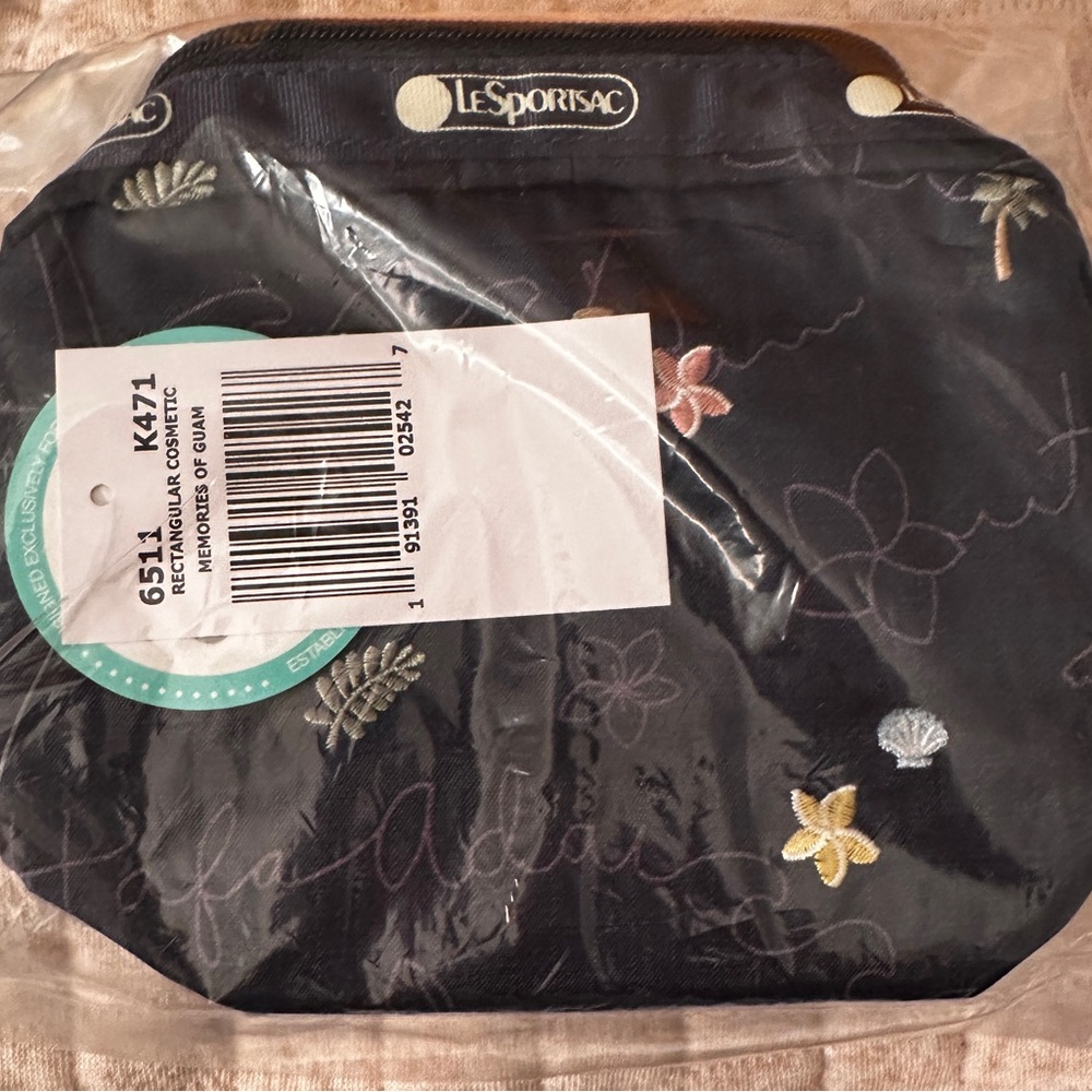 LeSportsac Dark Blue Floral Pouch (Guam - HAFA ADAI)